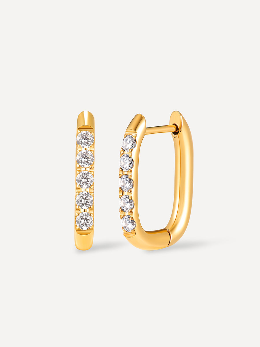 Moon Phase Brilliant Ohrringe Gold