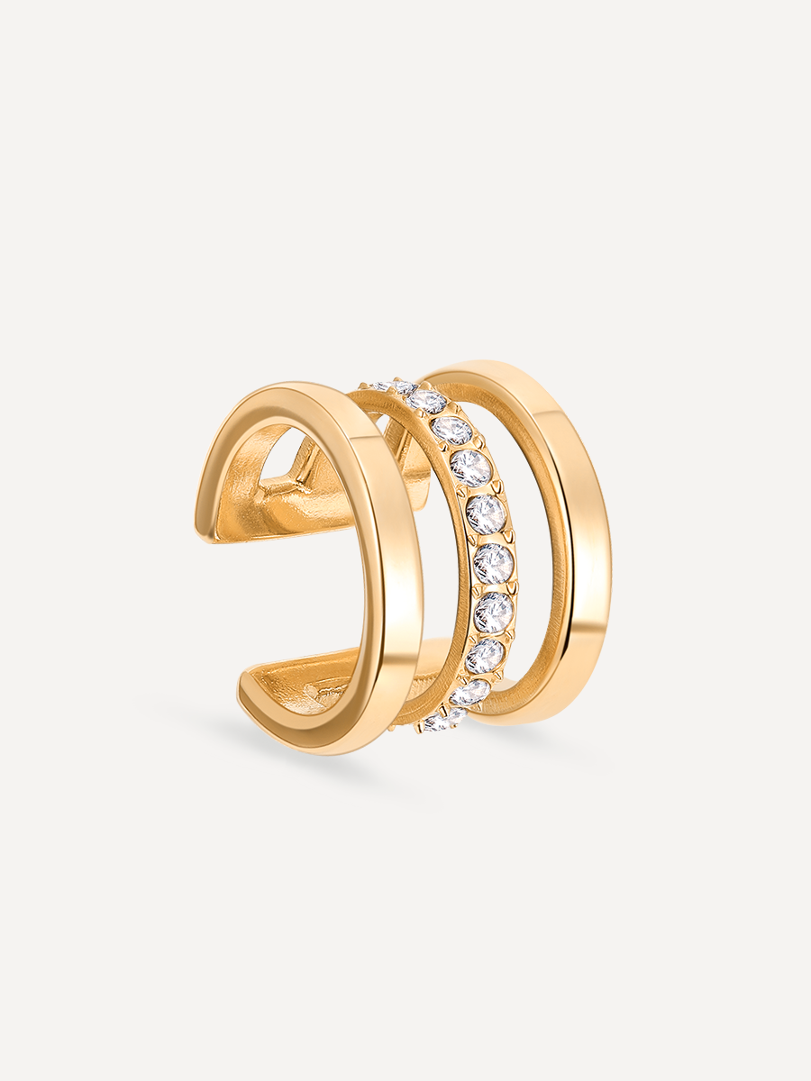 Moon Phase Trio Brilliant Earcuff ICRUSH