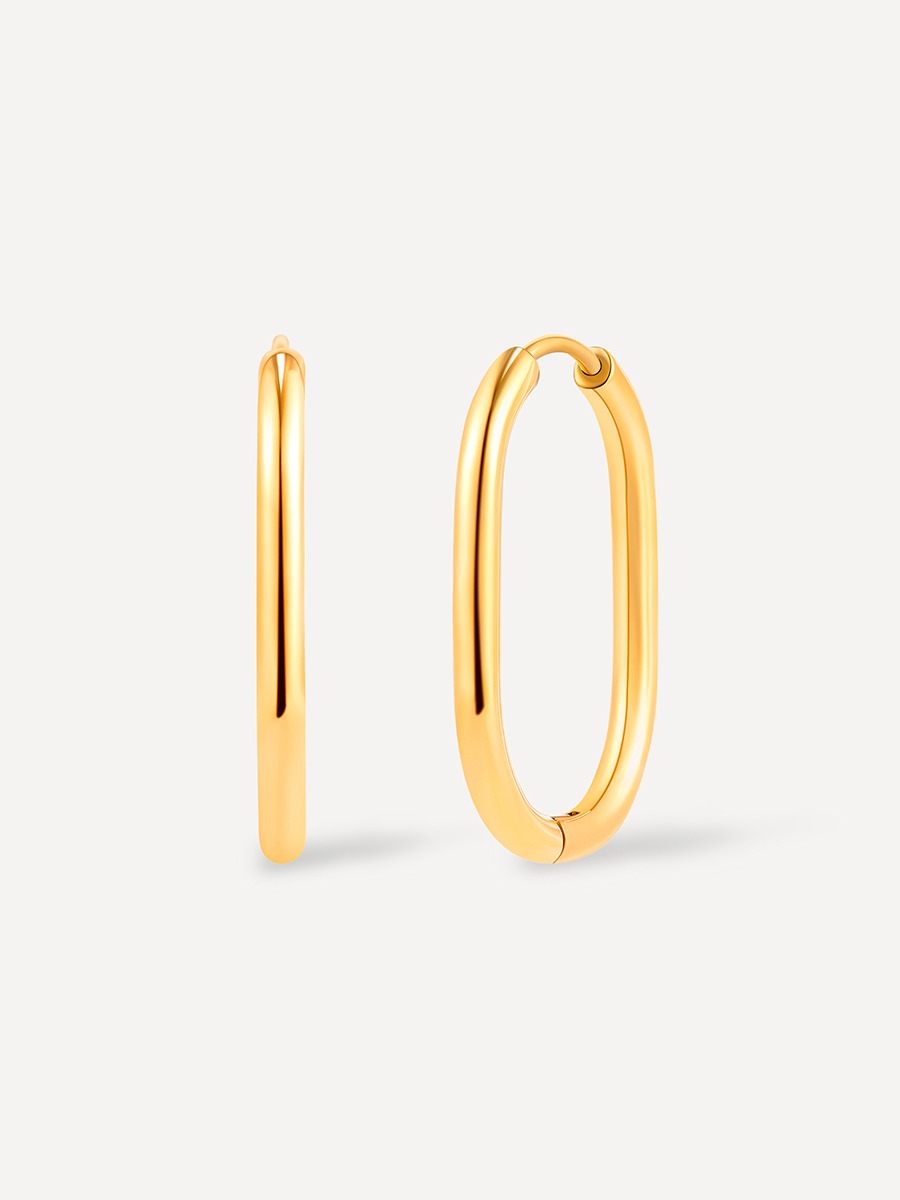 Graceful Oval Ohrringe Gold