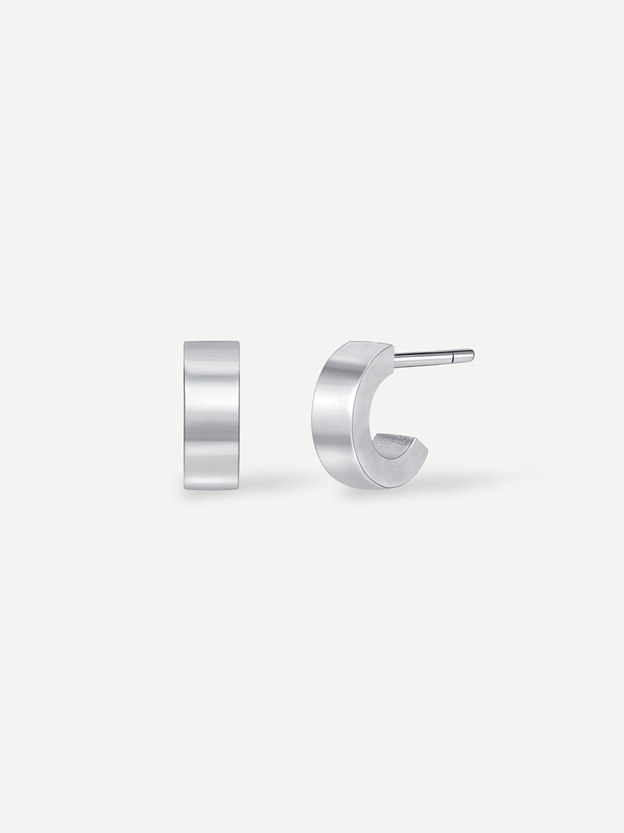 Classic Half-Arc Ohrringe Silber