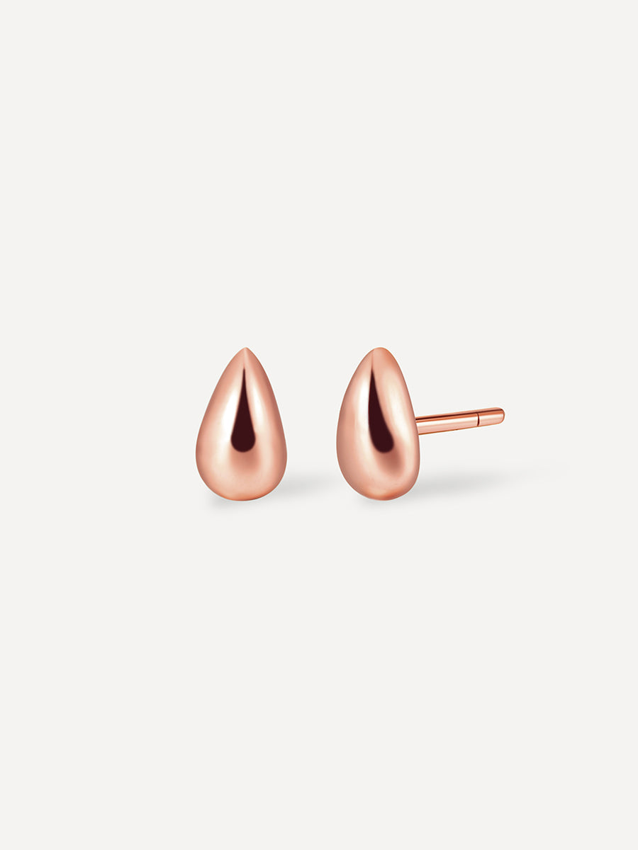 Minimalist Droplet Ohrringe Rosegold