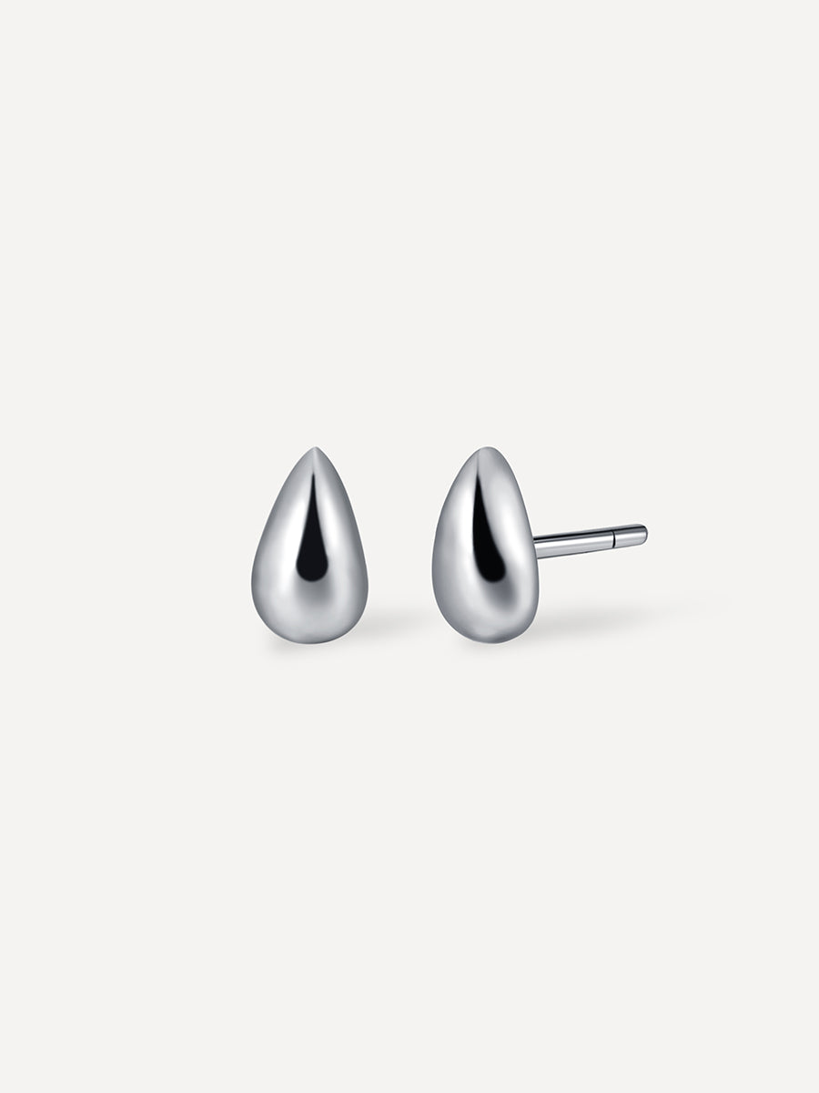 Minimalist Droplet Ohrringe Silber