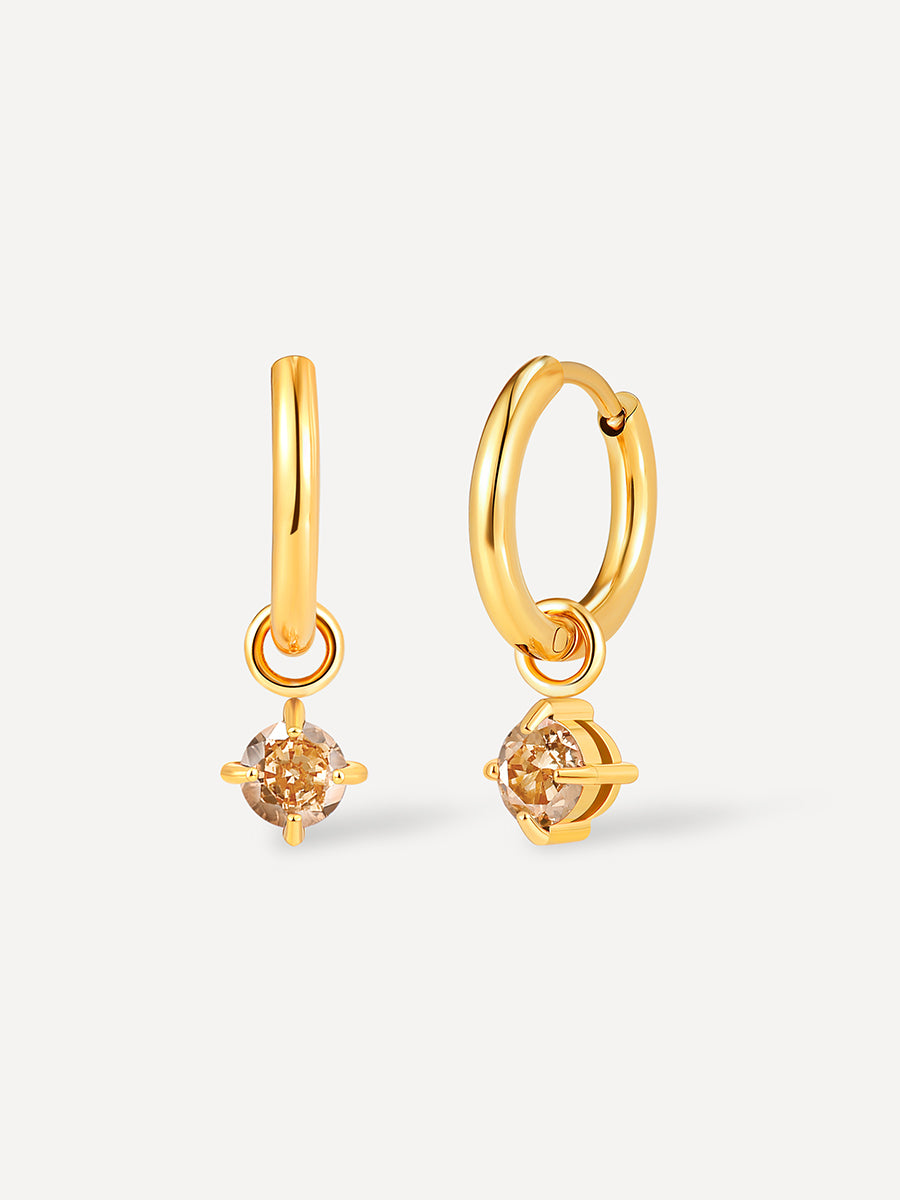 Kaleidos Champagne Ohrringe Gold