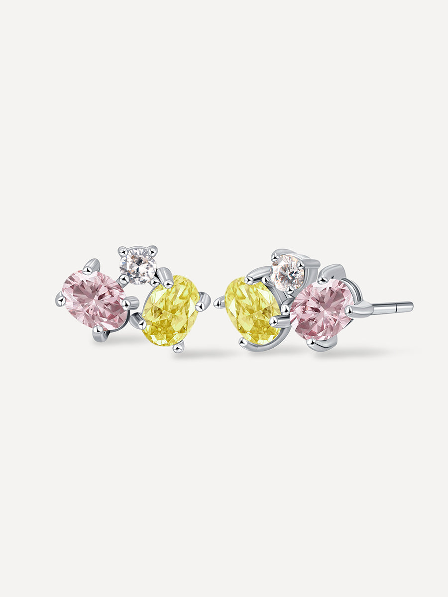 Kaleidos Bouquet Ohrringe Silber
