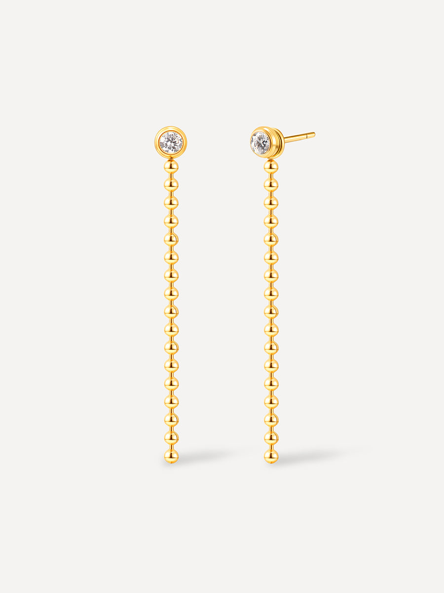 Star Track Tassel Ohrringe Gold