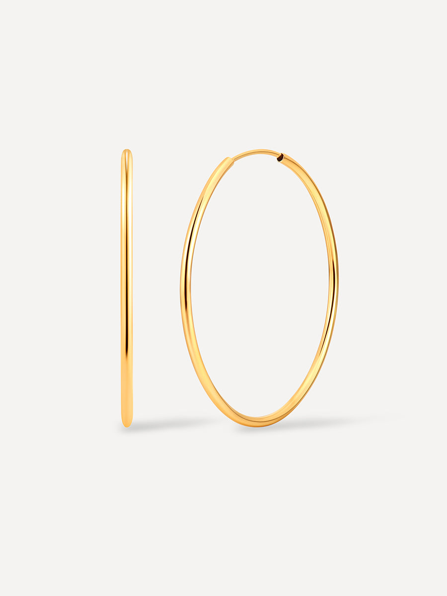 Slim Hoop Extra Large Ohrringe Gold