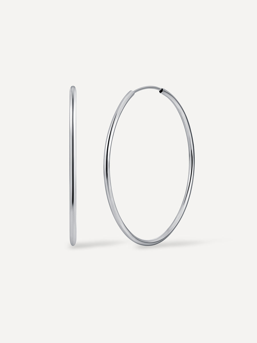 Slim Hoop Extra Large Ohrringe Silber