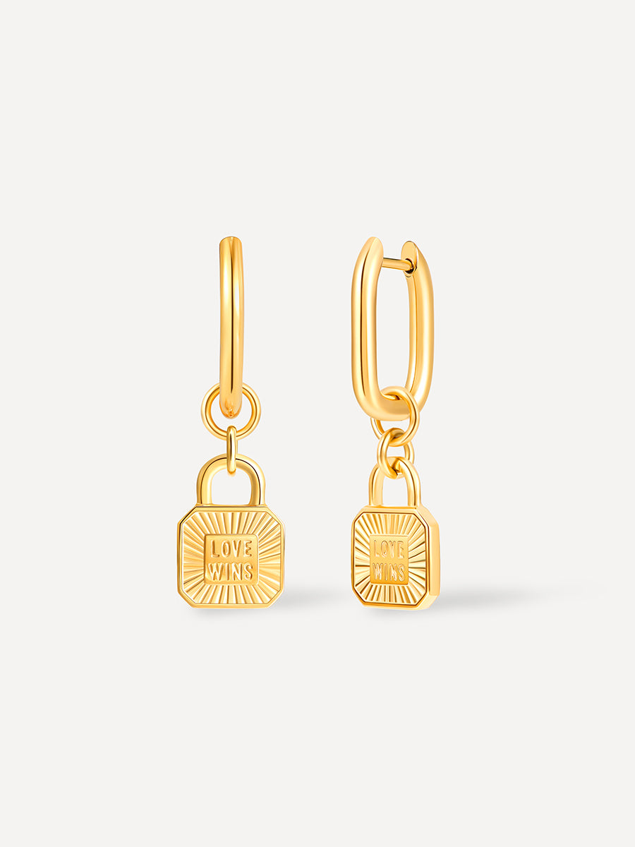 Love Wins Ohrringe Gold