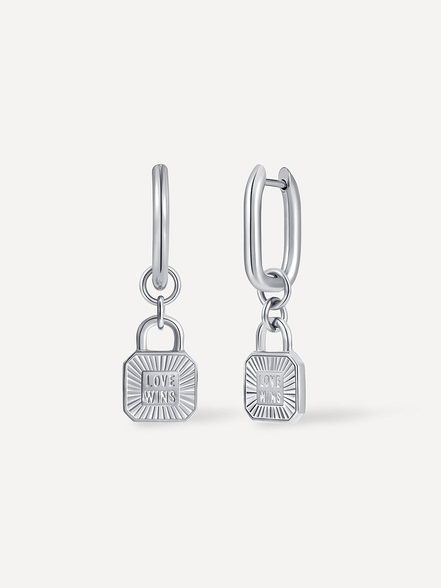 Love Wins Ohrringe Silber