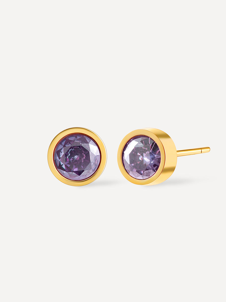 Shine Purple Ohrringe Gold