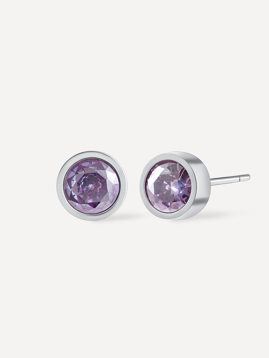 Shine Purple Ohrringe Silber