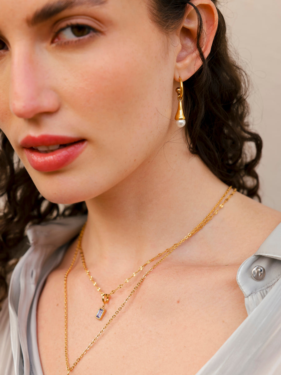 Pearlescent Drop Earrings