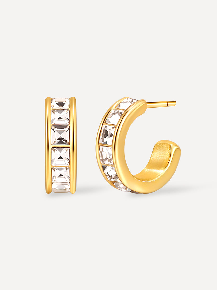 Sparkle Arc Ohrringe Gold