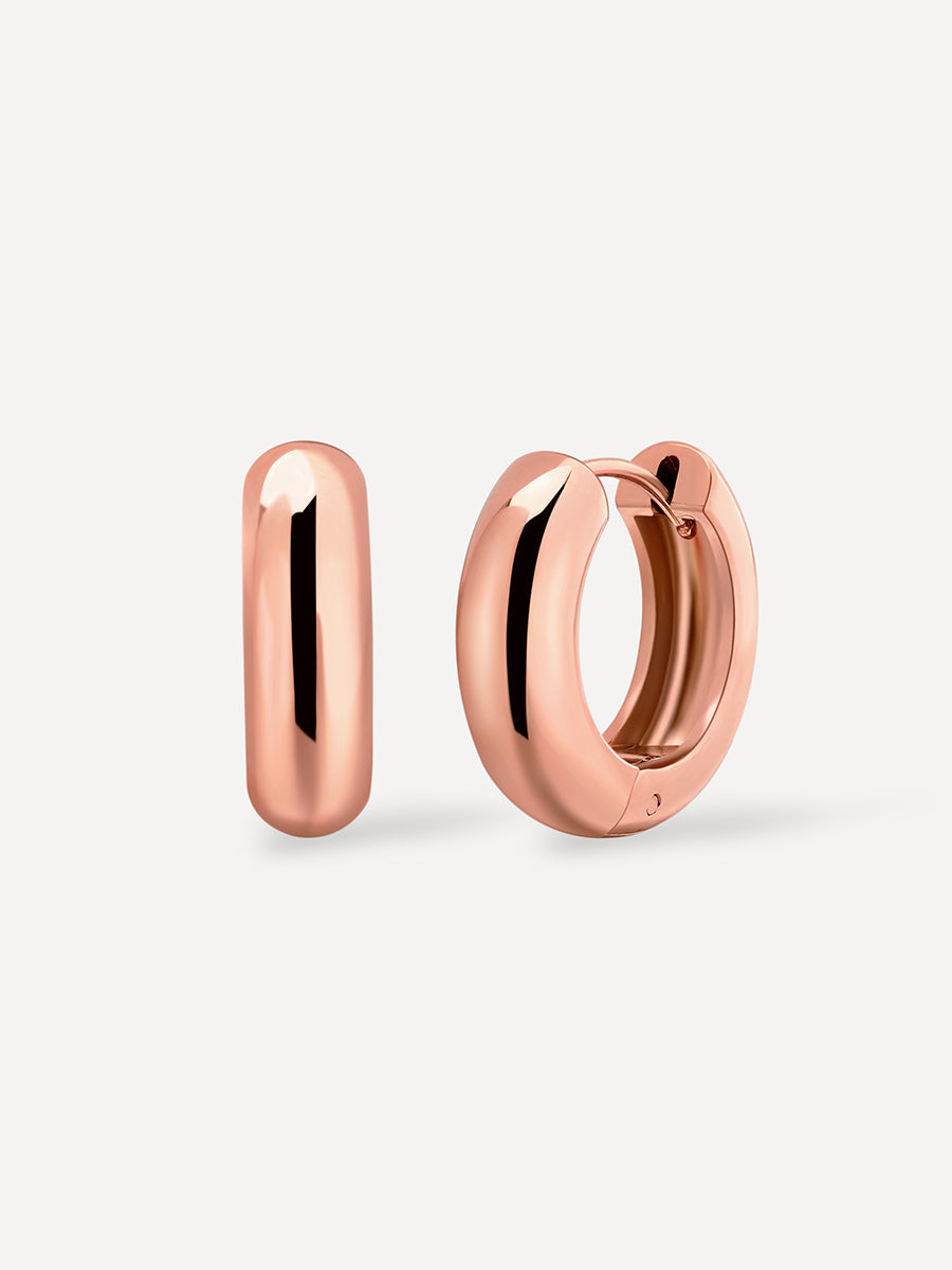 Huggie Hoop Ohrringe Rosegold