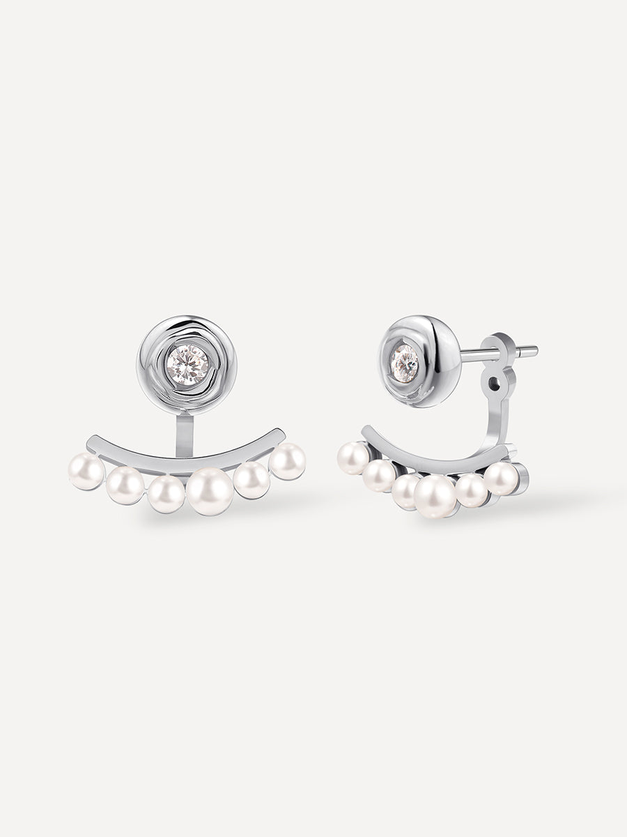 Blossom Pearl Ohrringe Silber