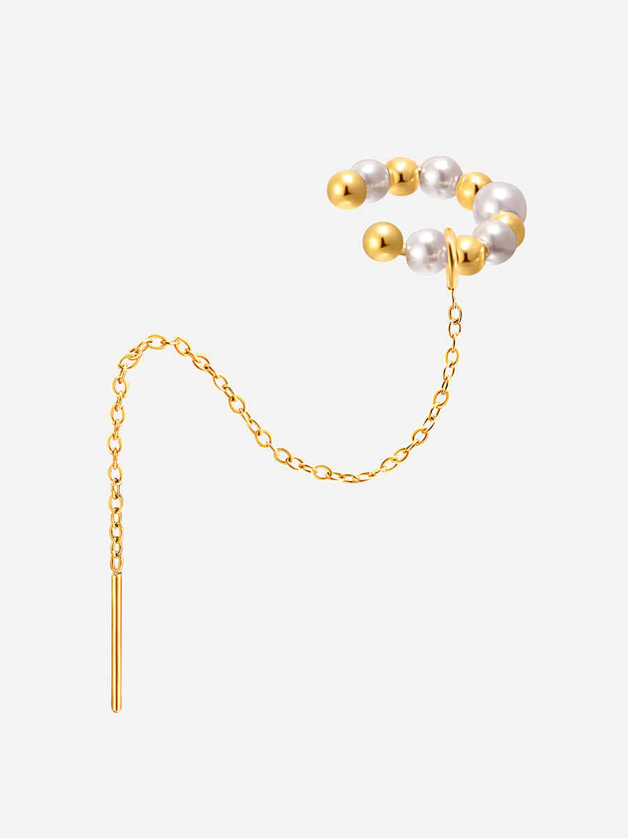 Pearl Stream Earcuff Gold