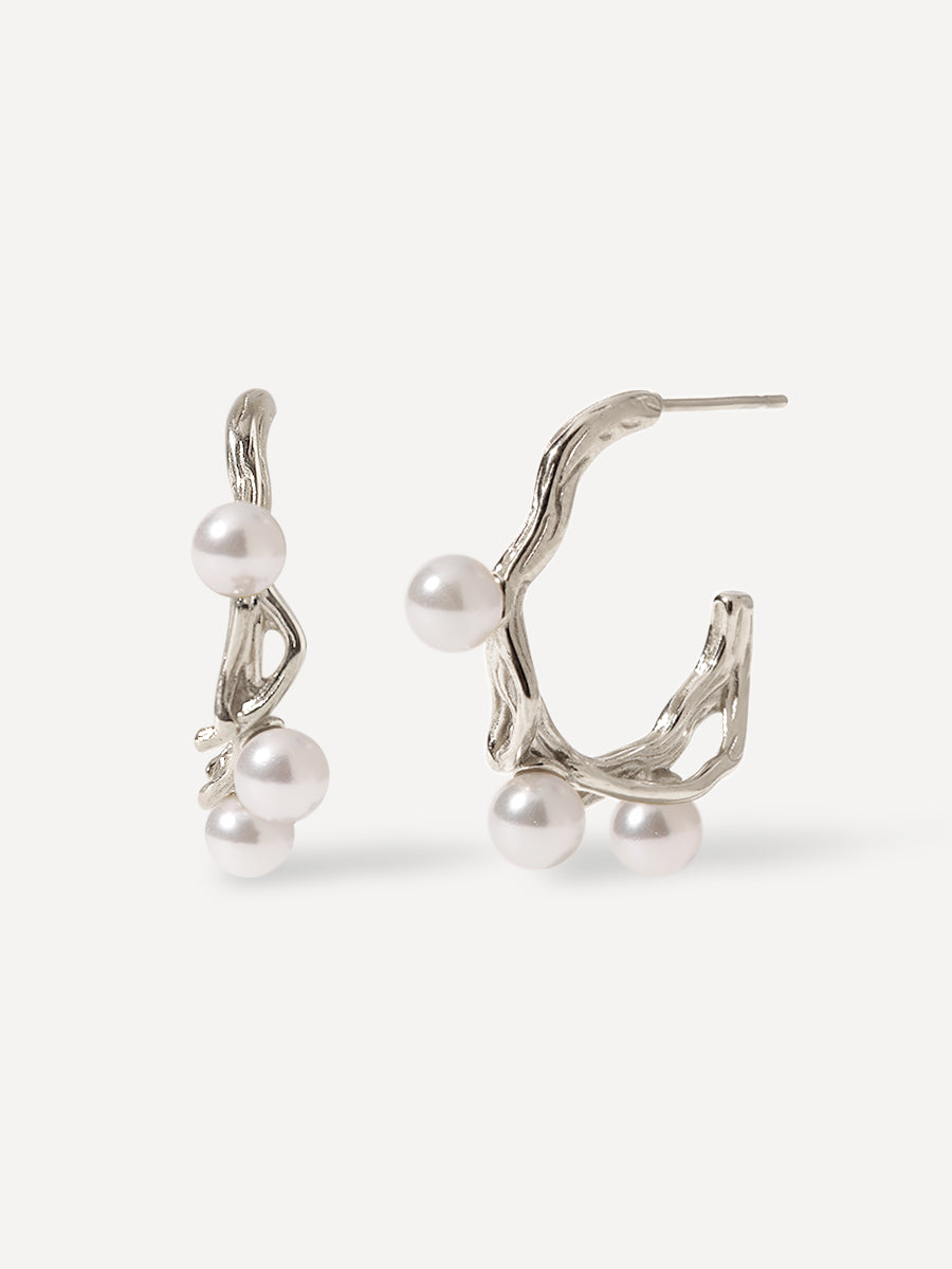 Wrap Pearl Ohrringe Silber