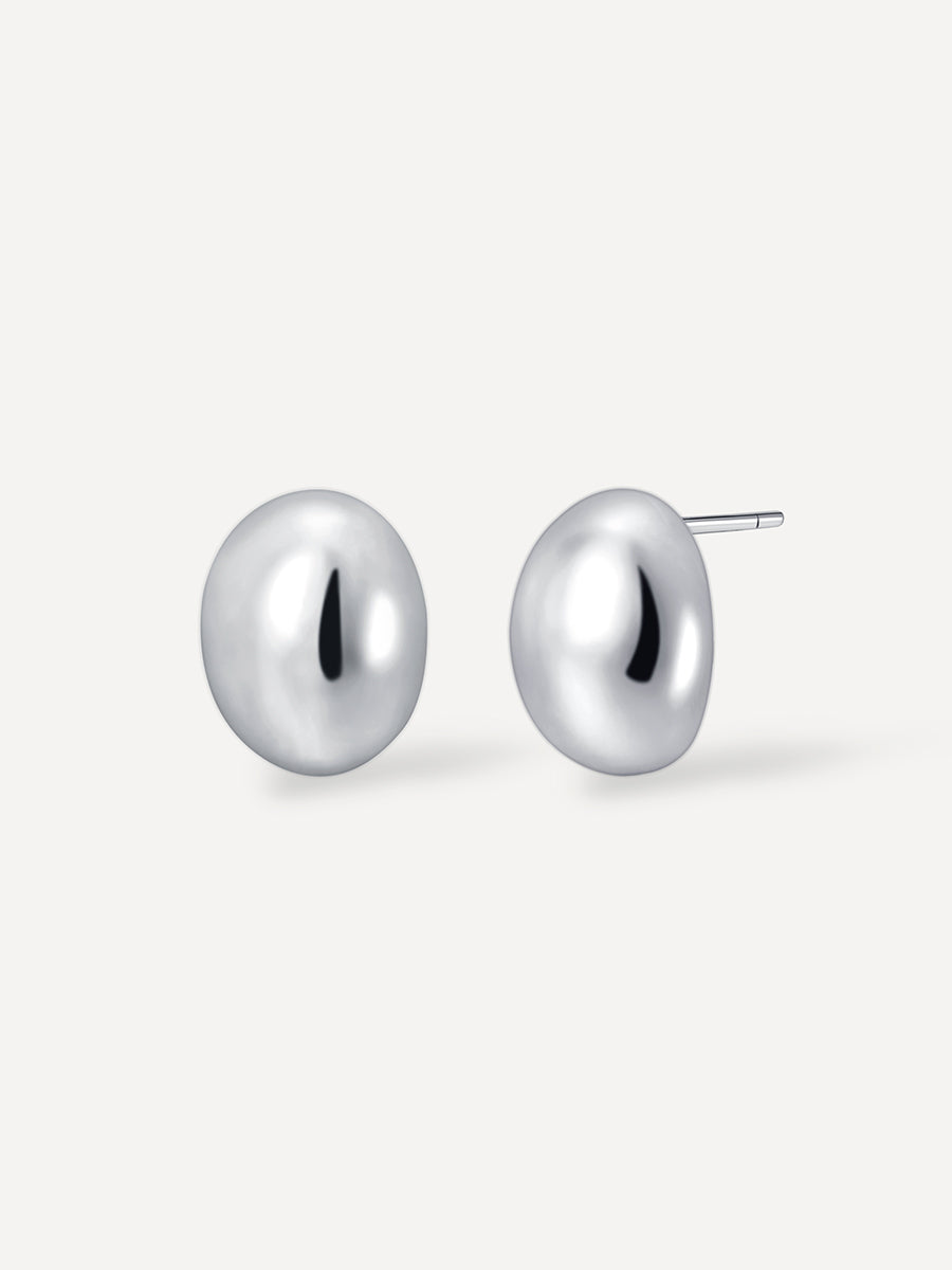 Exquisite Bean Ohrringe Silber