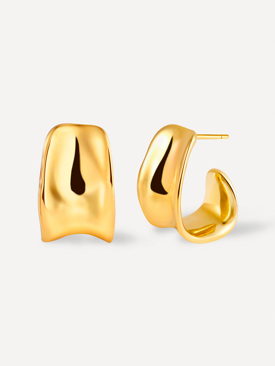 Flowing Arch Ohrringe Gold
