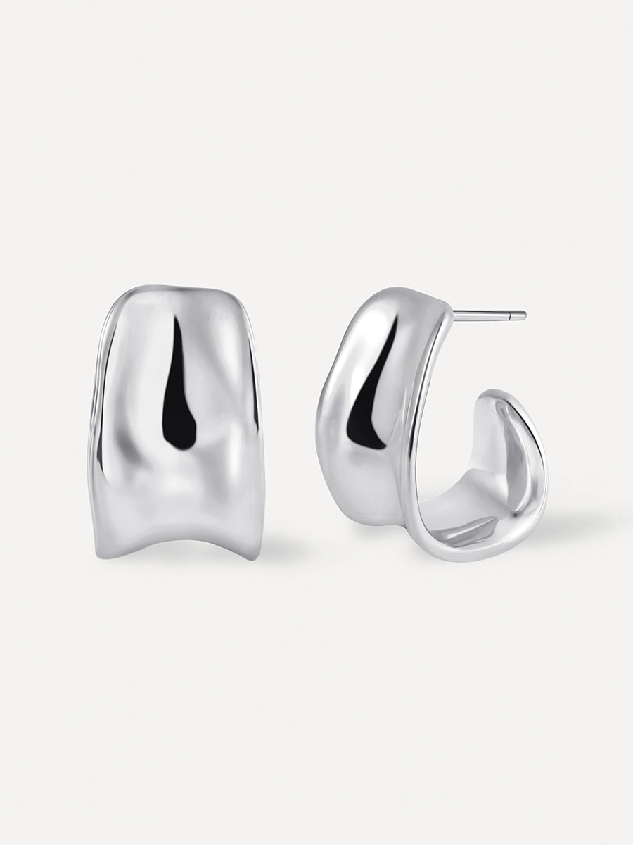 Flowing Arch Ohrringe Silber