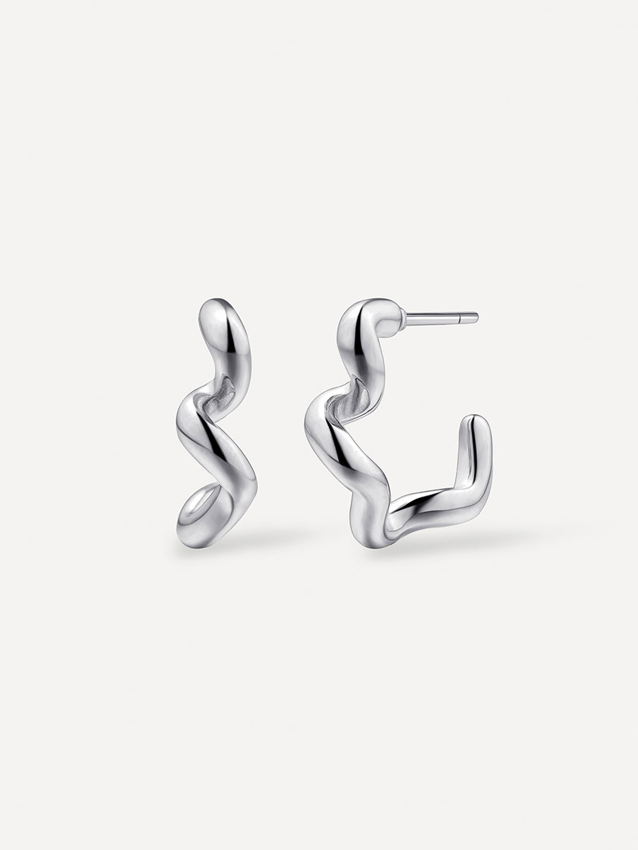 Graceful Swirl Ohrringe Silber
