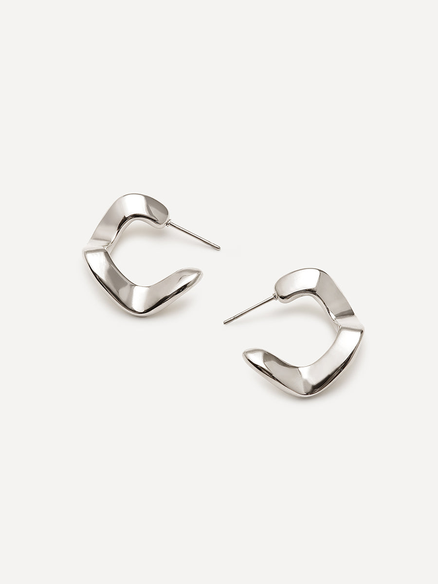 Sinuous Loop Ohrringe Silber