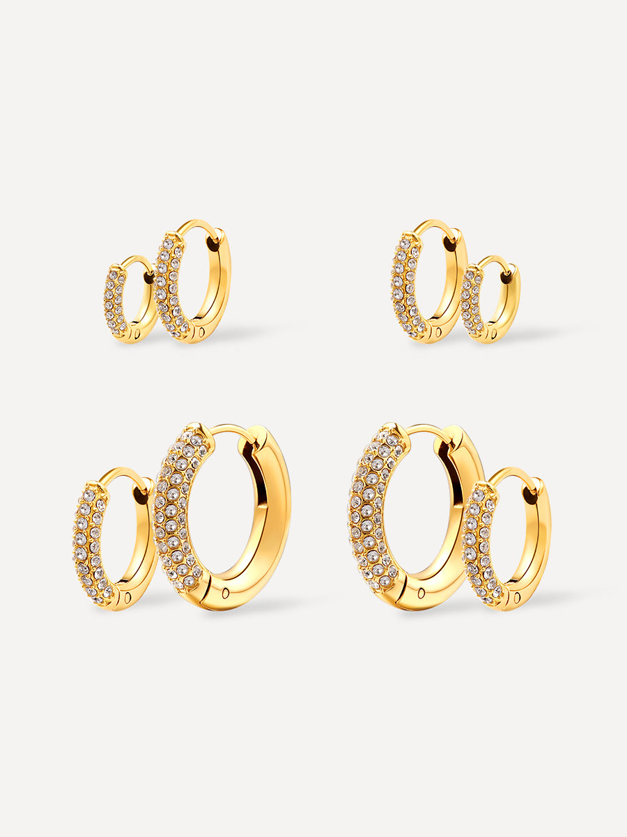 Twinkle Split Ohrringe Set Gold