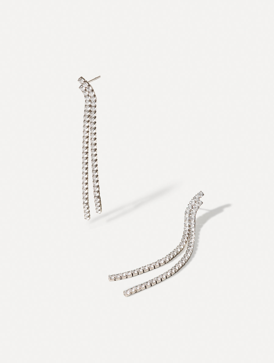 Sparkling Drizzle Ohrringe Silber