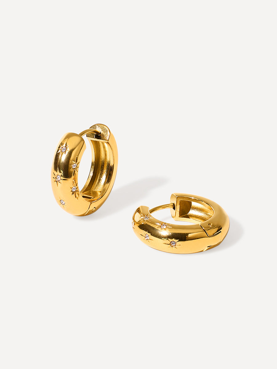 Galaxy Hoop Ohrringe Gold
