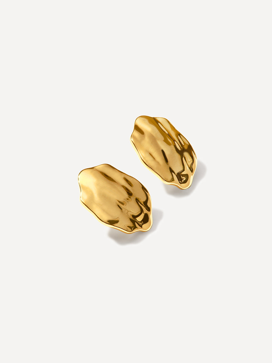 Modern Ripple Ohrringe Gold