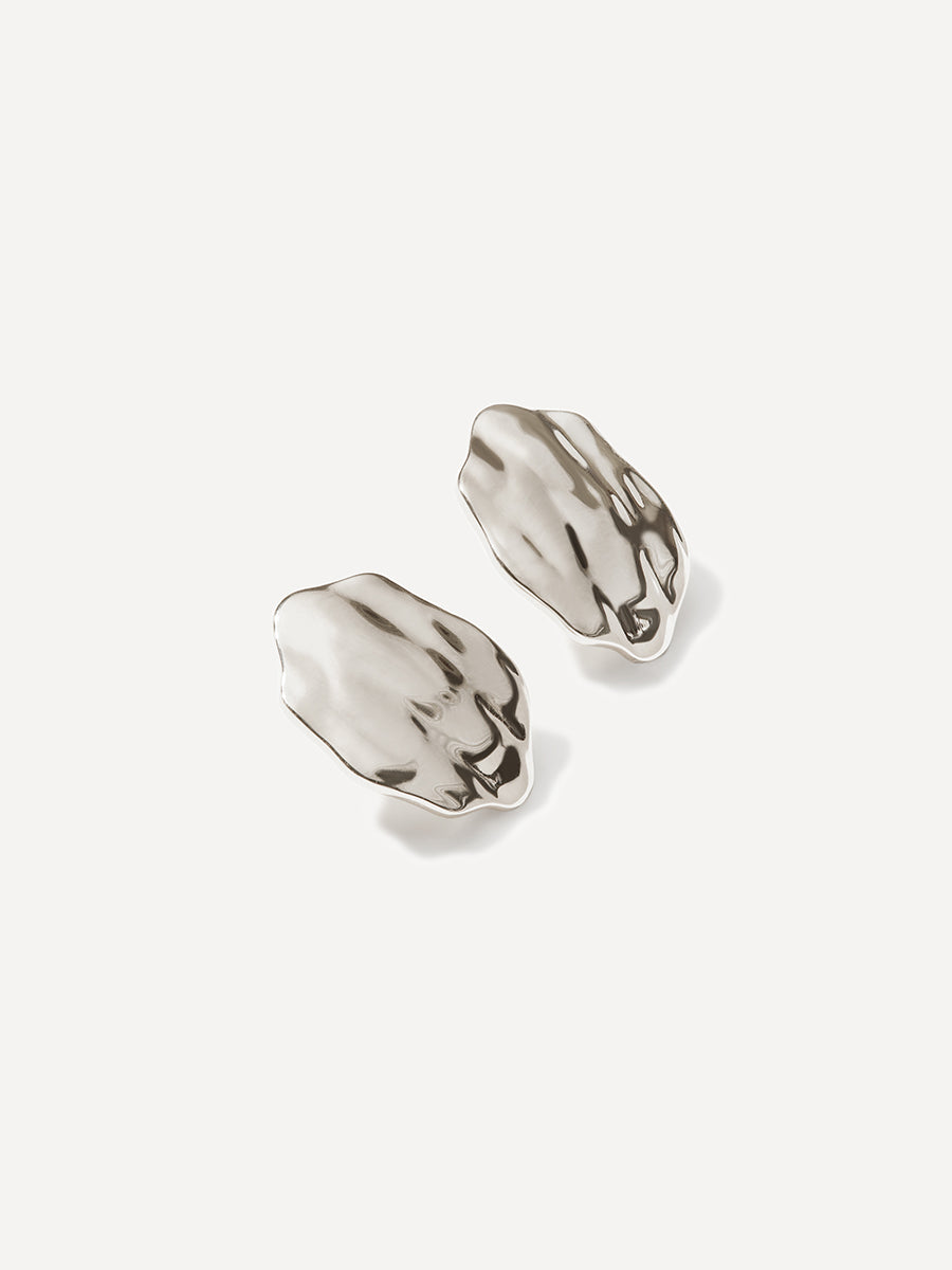 Modern Ripple Ohrringe Silber