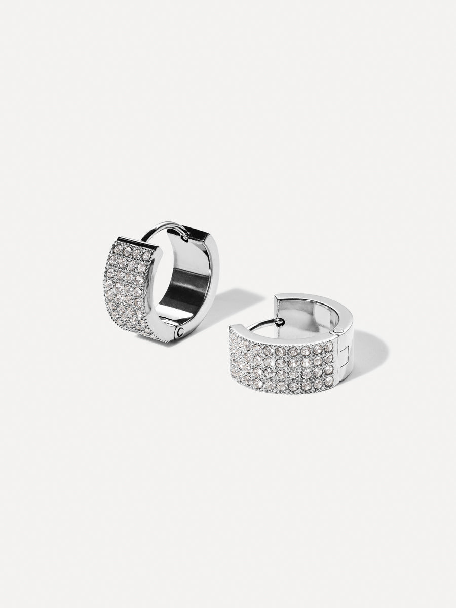 Wide Starry Halo Earrings