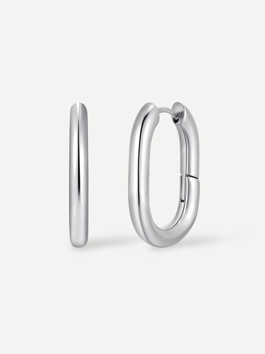 Med U Hoop Ohrringe Silber