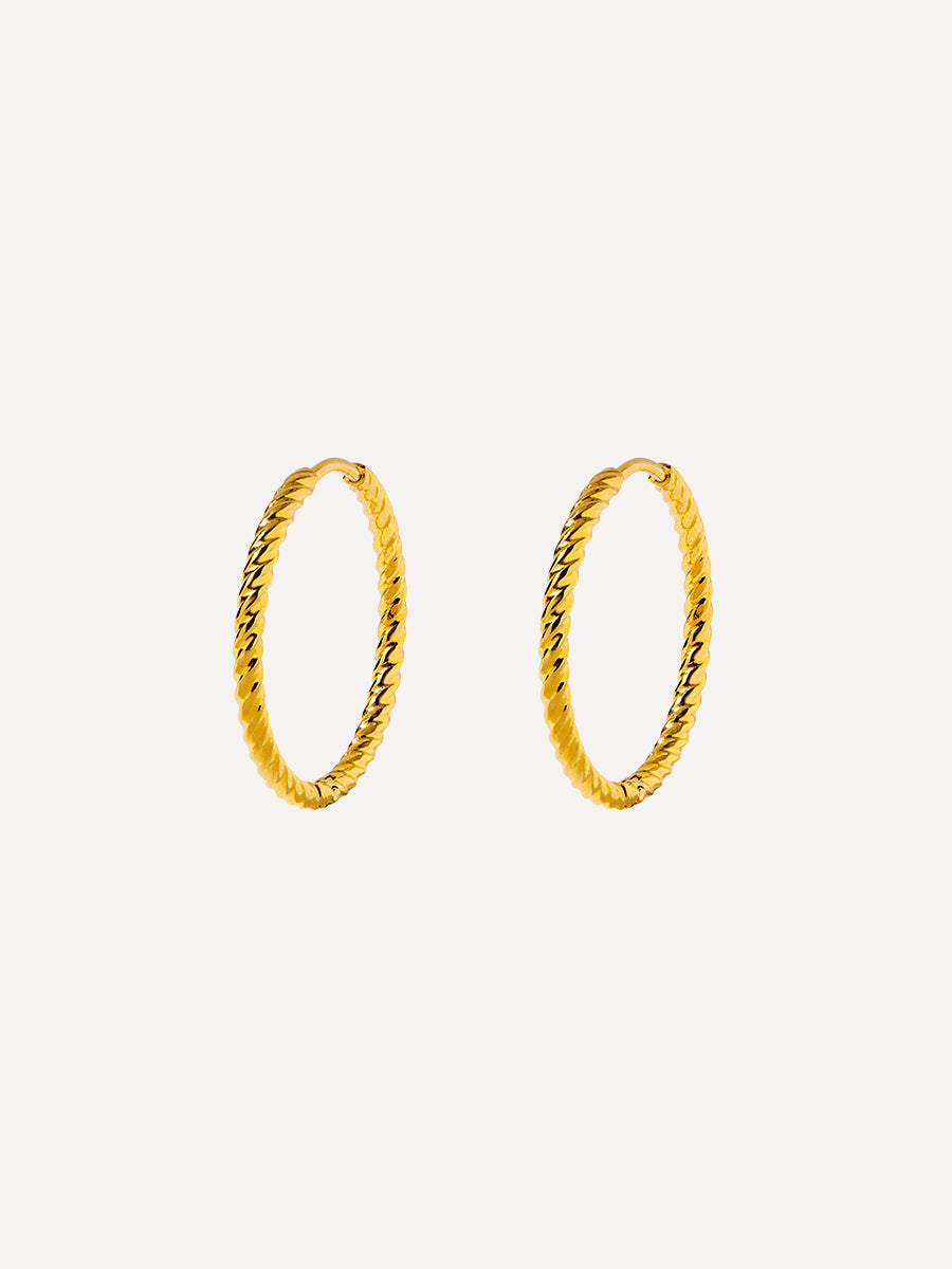 23mm Modern Twist Medium Ohrringe Gold