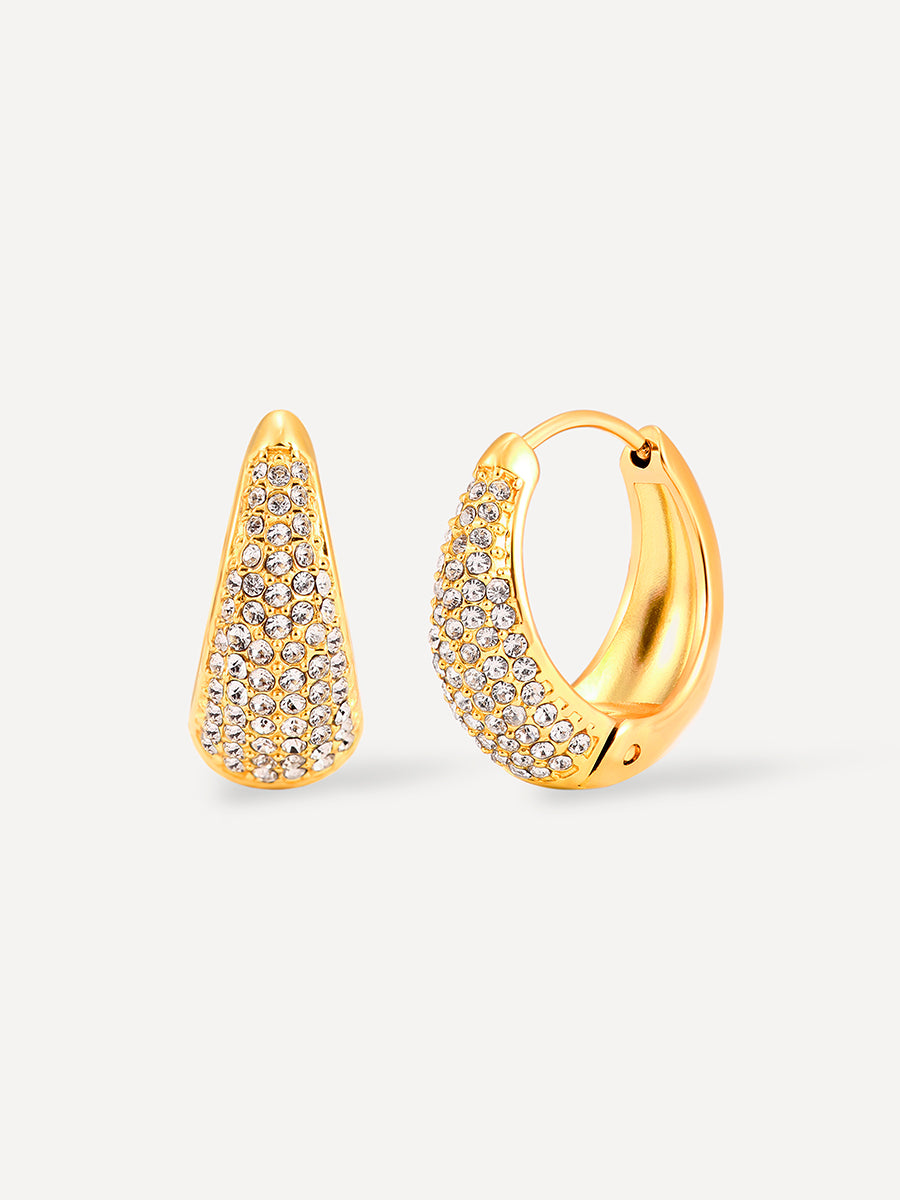Sparkling Hoop Large Ohrringe Gold