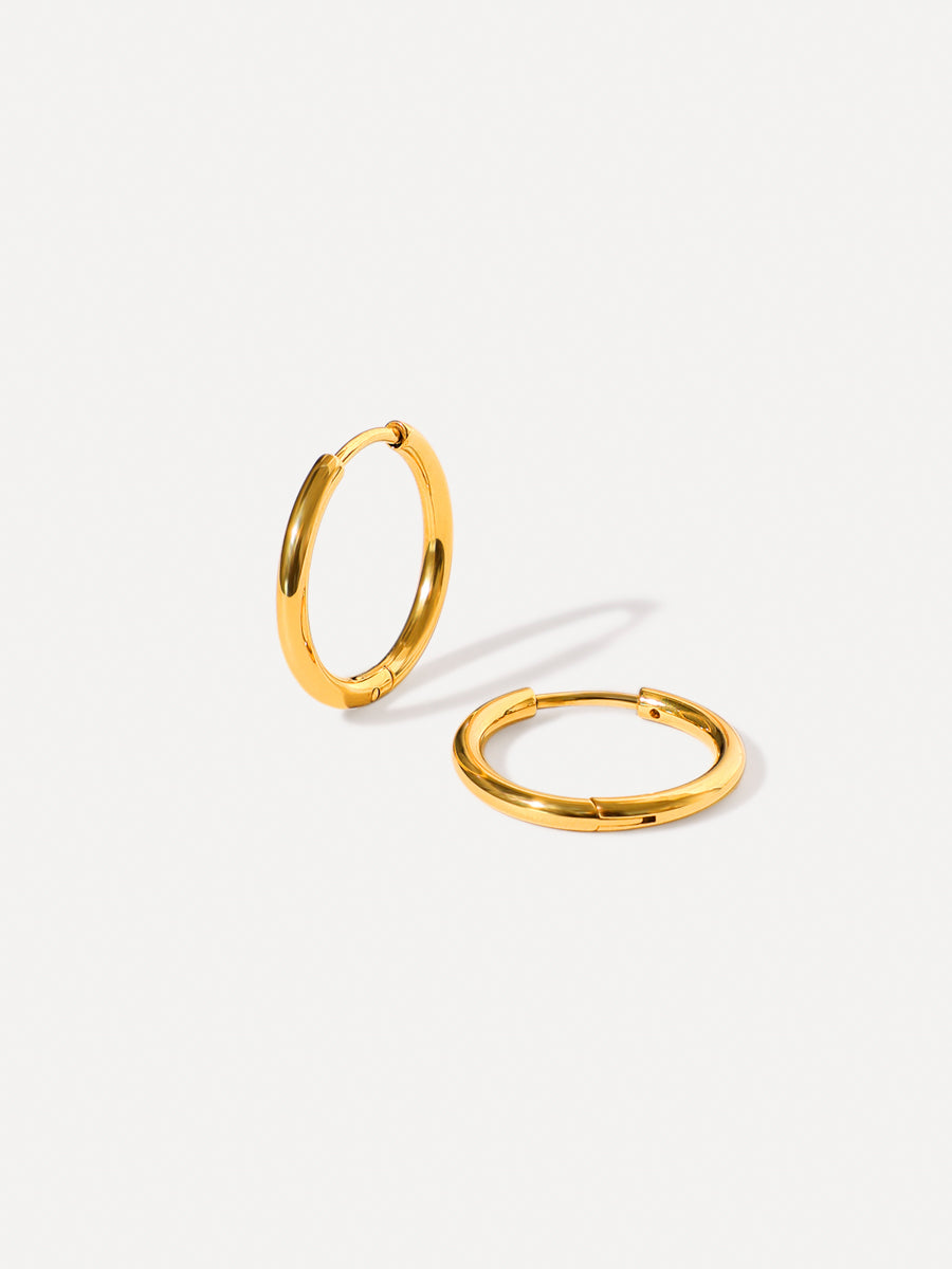 Sleek Hoop Ohrringe Gold