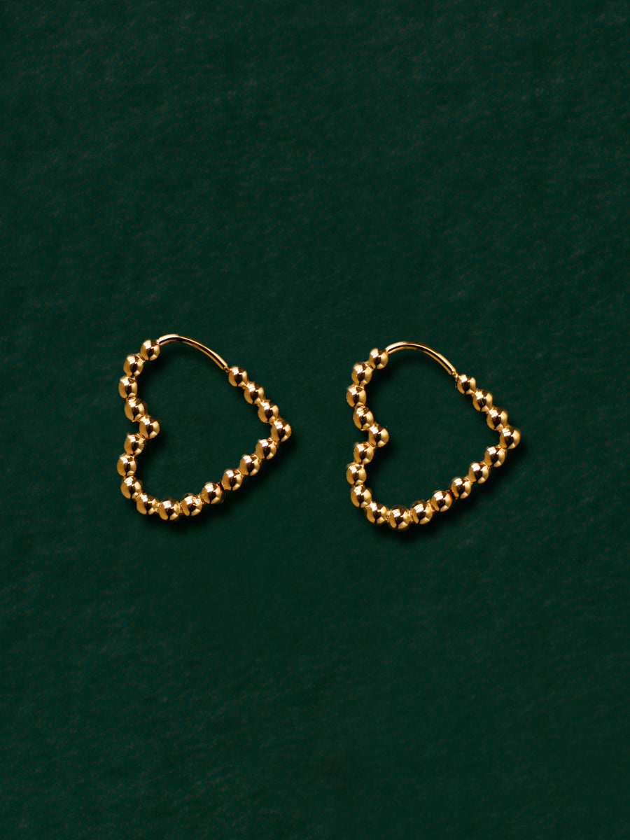 Beaded Heart Ohrringe