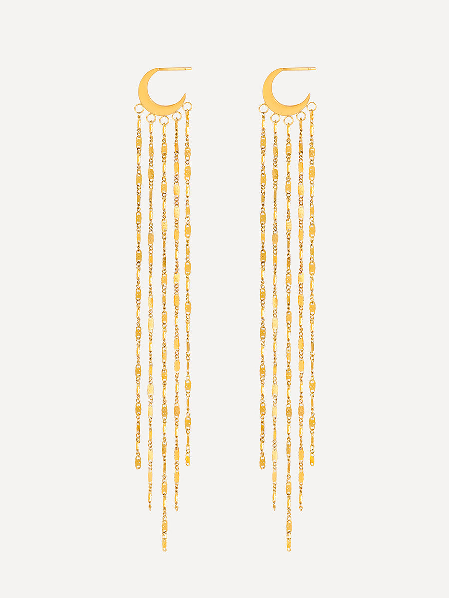 Moonlit Tassel Ohrringe Gold