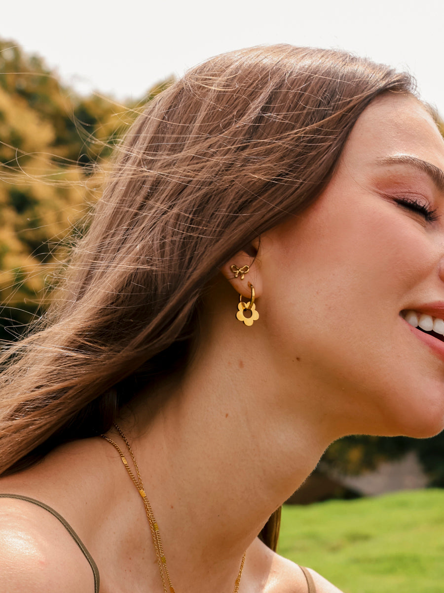 Shiny Flower Earrings