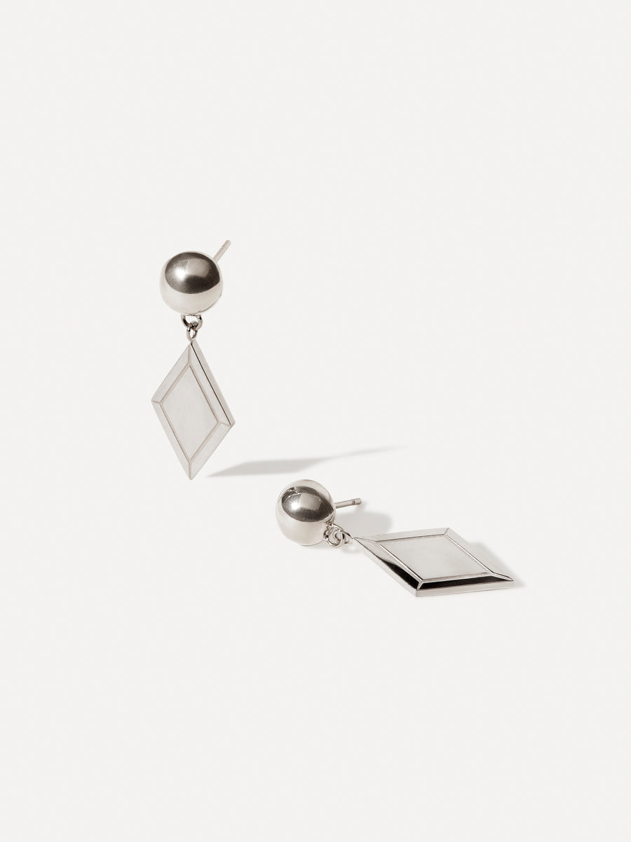 Modern Geometric Ohrringe Silber