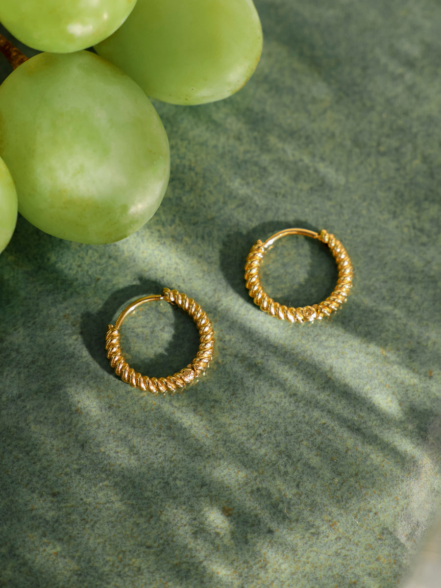 15mm Modern Twist Small Earrings