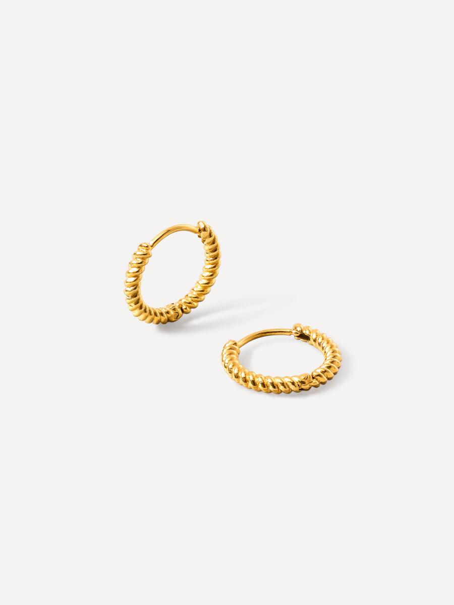 15mm Modern Twist Small Earrings