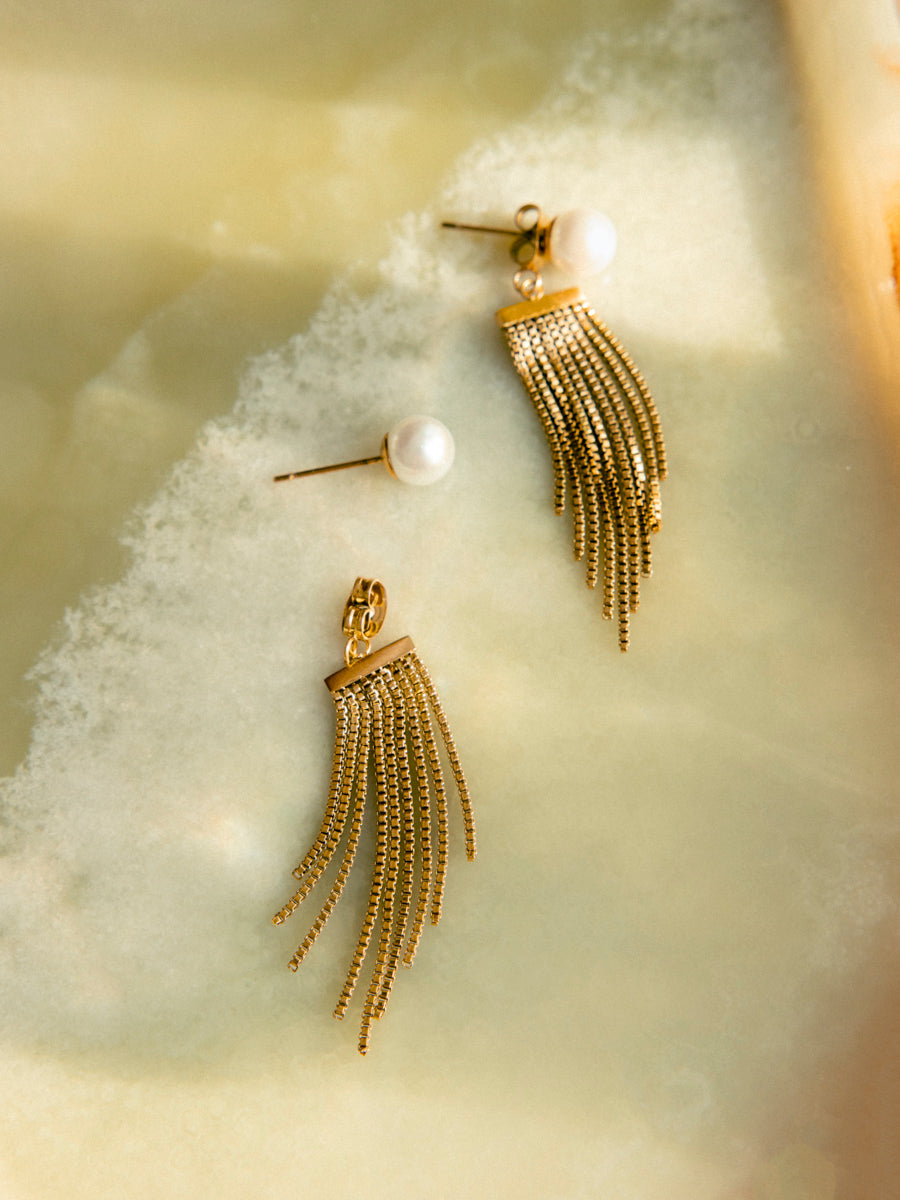 Tassel Pearl Earrings