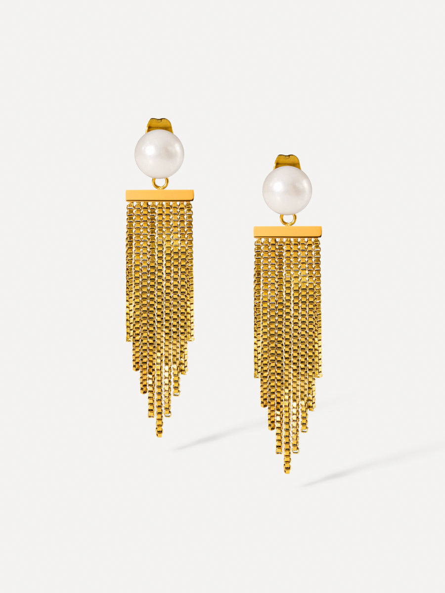 Tassel Pearl Earrings