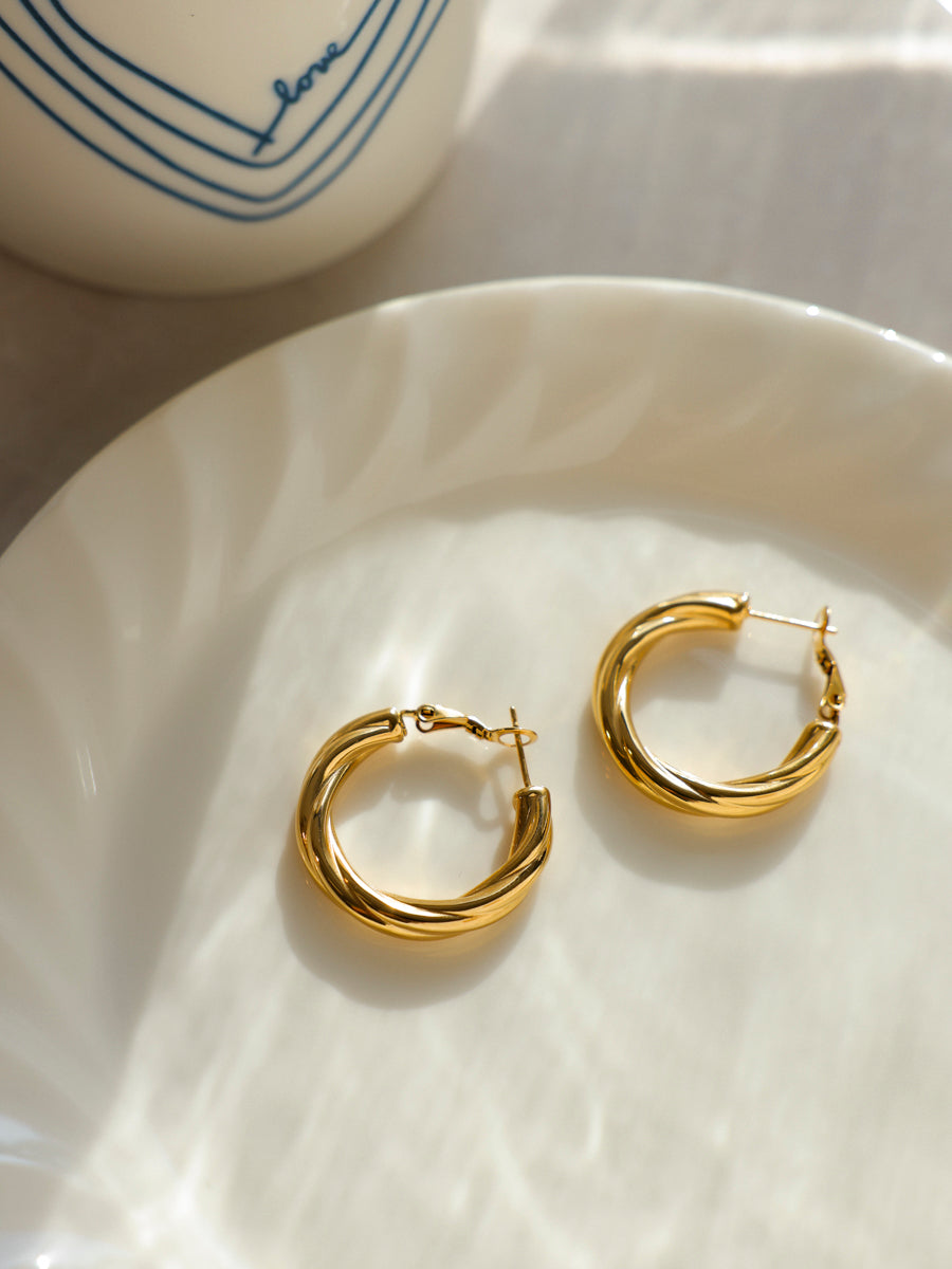 Spiral Hoop Earrings