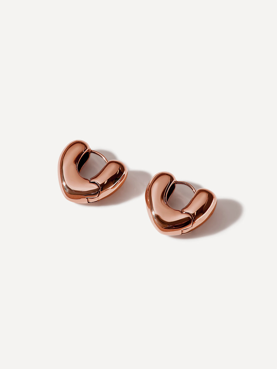 Puffy Heart Ohrringe Rosegold