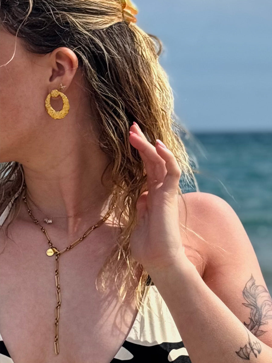 Rocked Moon Earrings