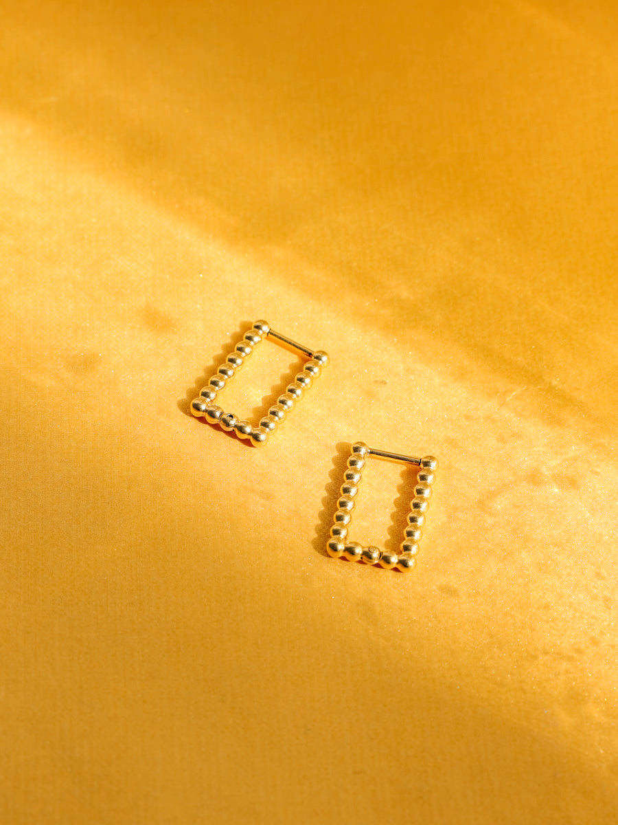 Rectangle Bubble Earrings