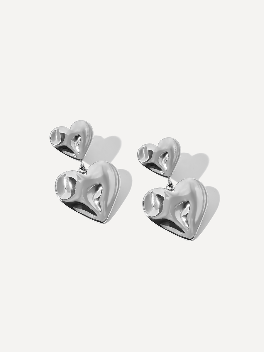 Double Heart Earrings