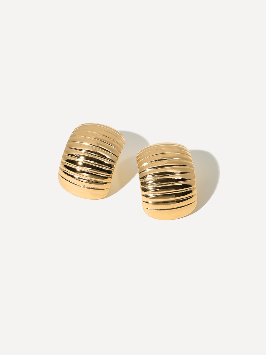 Ribbed Square Ohrringe ICRUSH